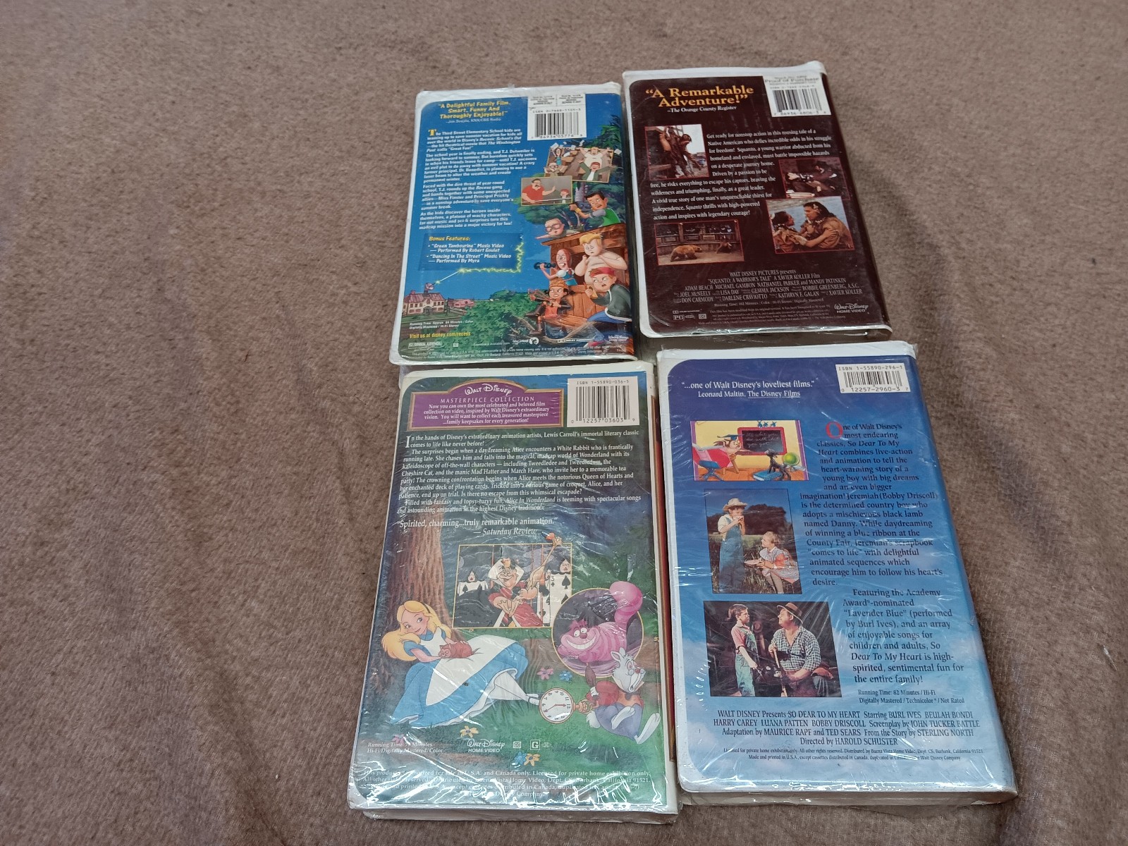 VTG Alice in wonderland recess school’s out, etc, etc 4 VHS new tapes