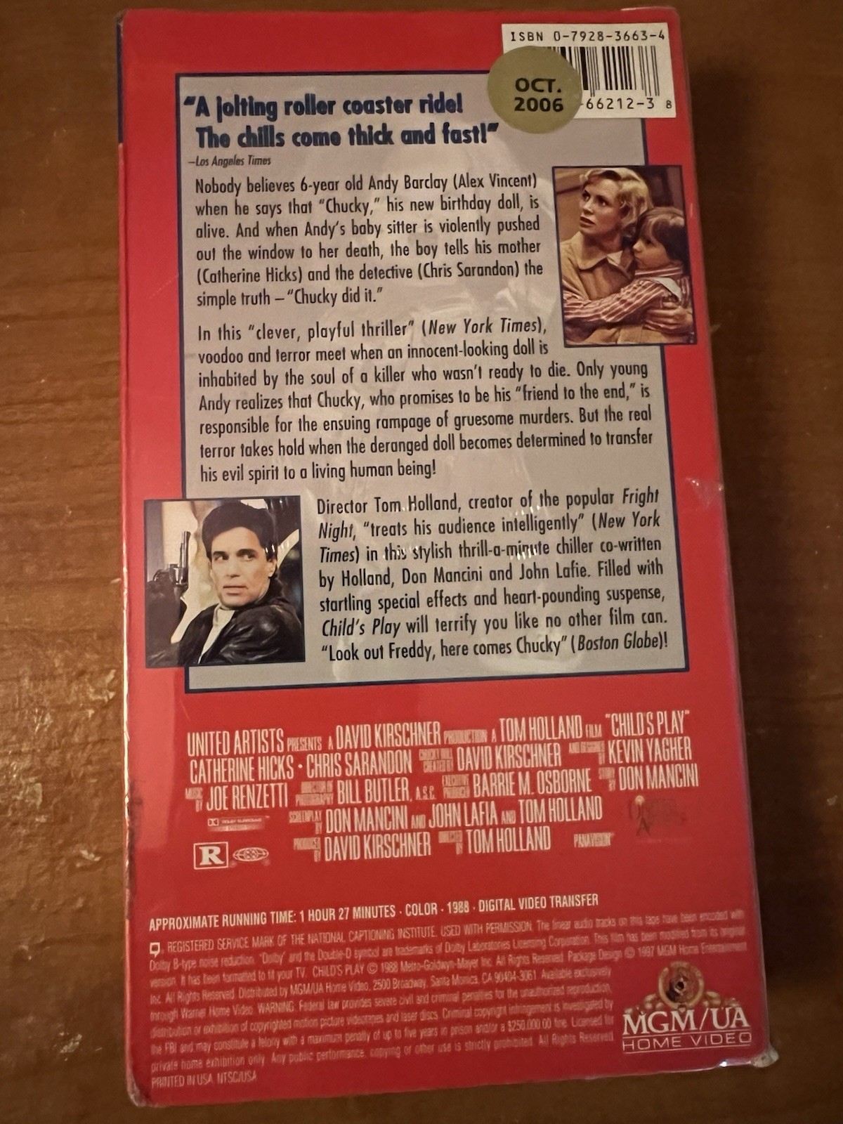 MGM/UA Movie Time Child’s Play Sealed (1988) R Horror Thriller VHS NTSC Hicks