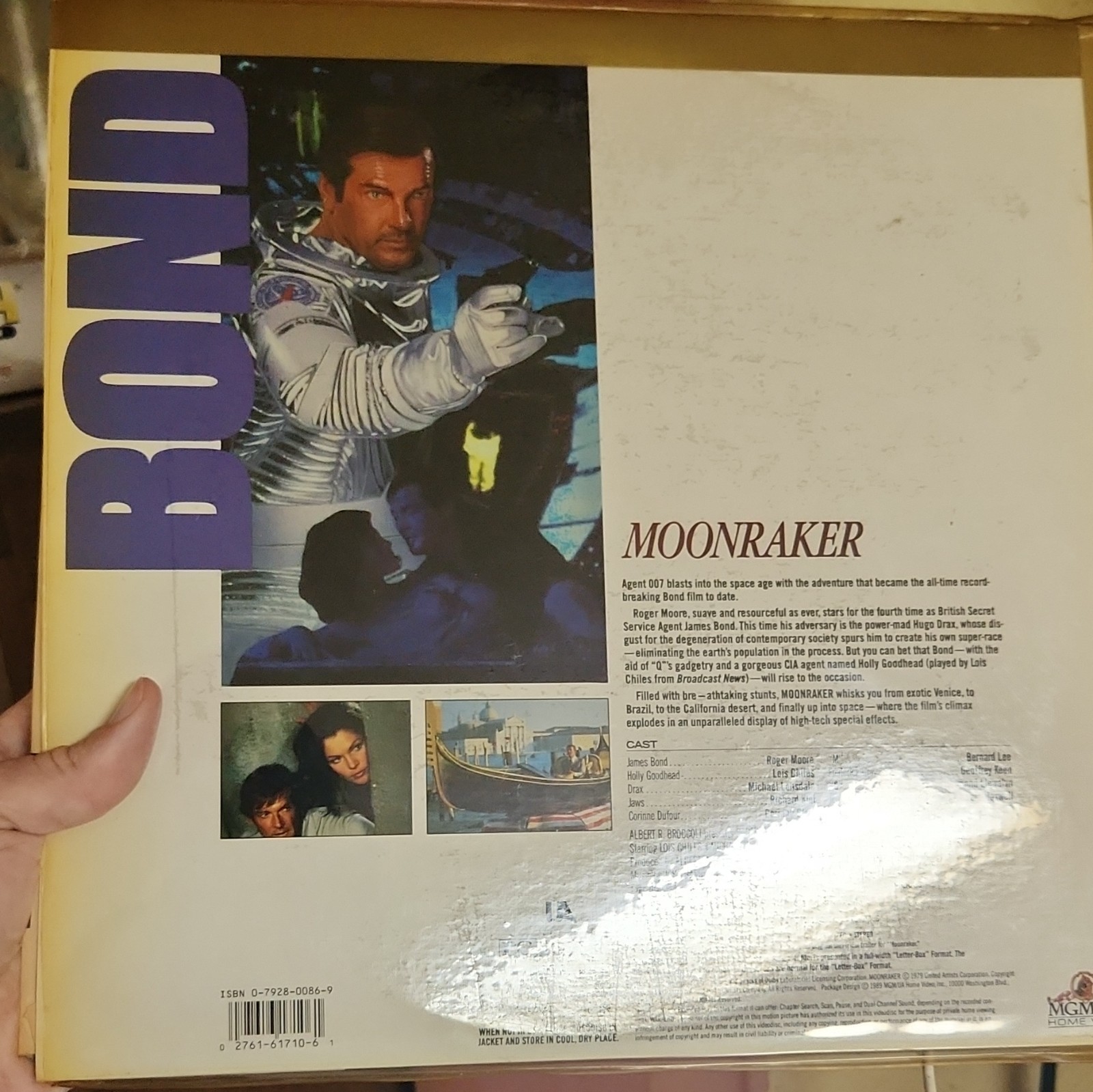Moonraker LaserDisc Deluxe Letterbox PG 1979 Lewis Gilbert Roger Moore