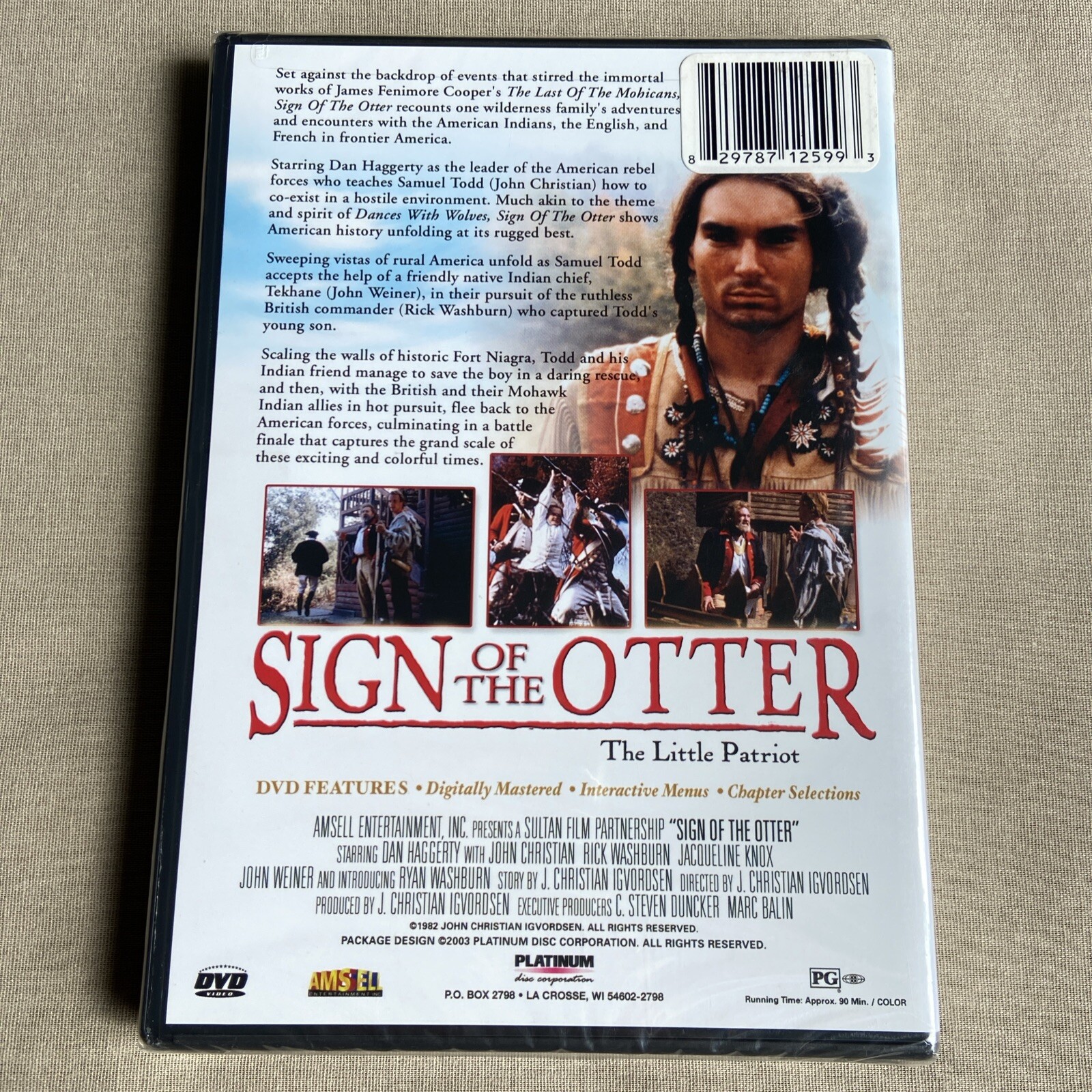 Sign Of The Otter – Little Patriot (DVD FS NEW 1995) Dan Haggerty Ryan Washburn