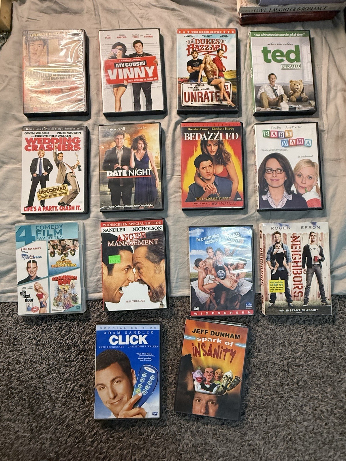 14 Comedy DVD Lot Ted Wedding Crashers My Cousin Vinny Click Road Trip