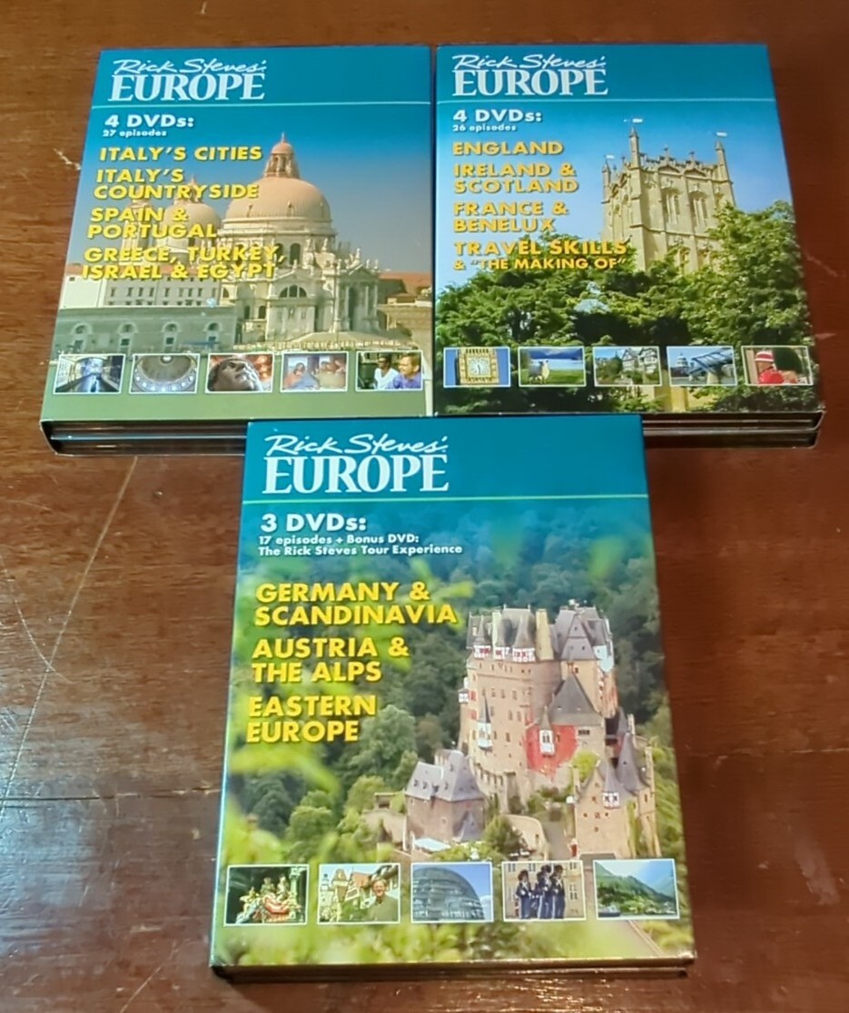Rick Steves’ Europe DVD Collection 3 Sets Italy Spain ENGLAND IRELAND Germany +