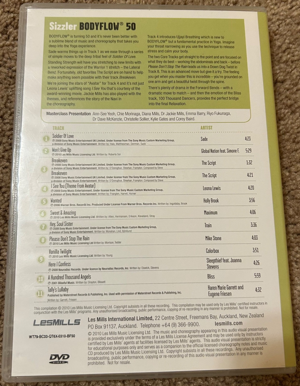 Les Mills BodyFlow Release 50 DVD, CD, Notes Body Balance Flow Yoga Workout