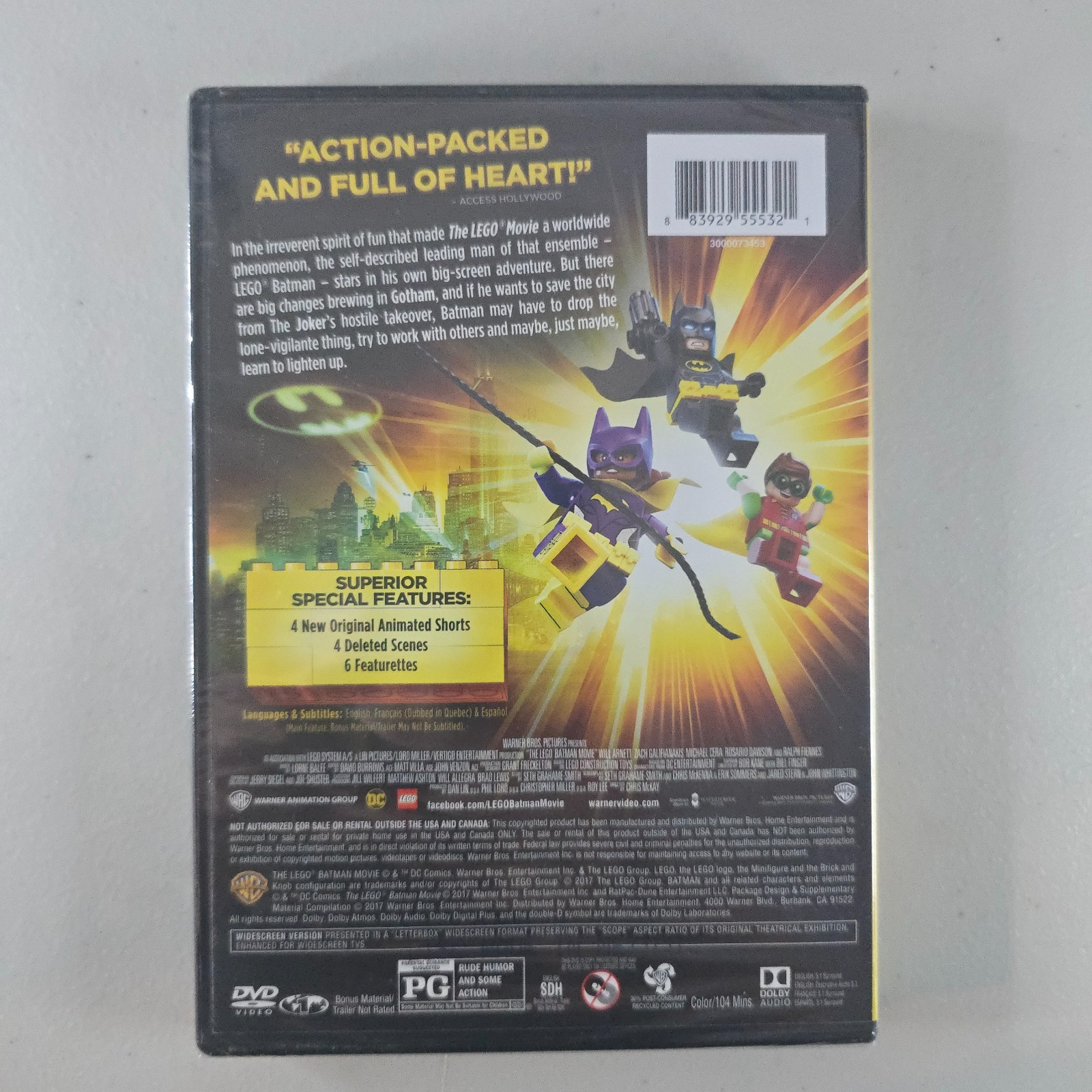The Lego Batman Movie (DVD, 2017)