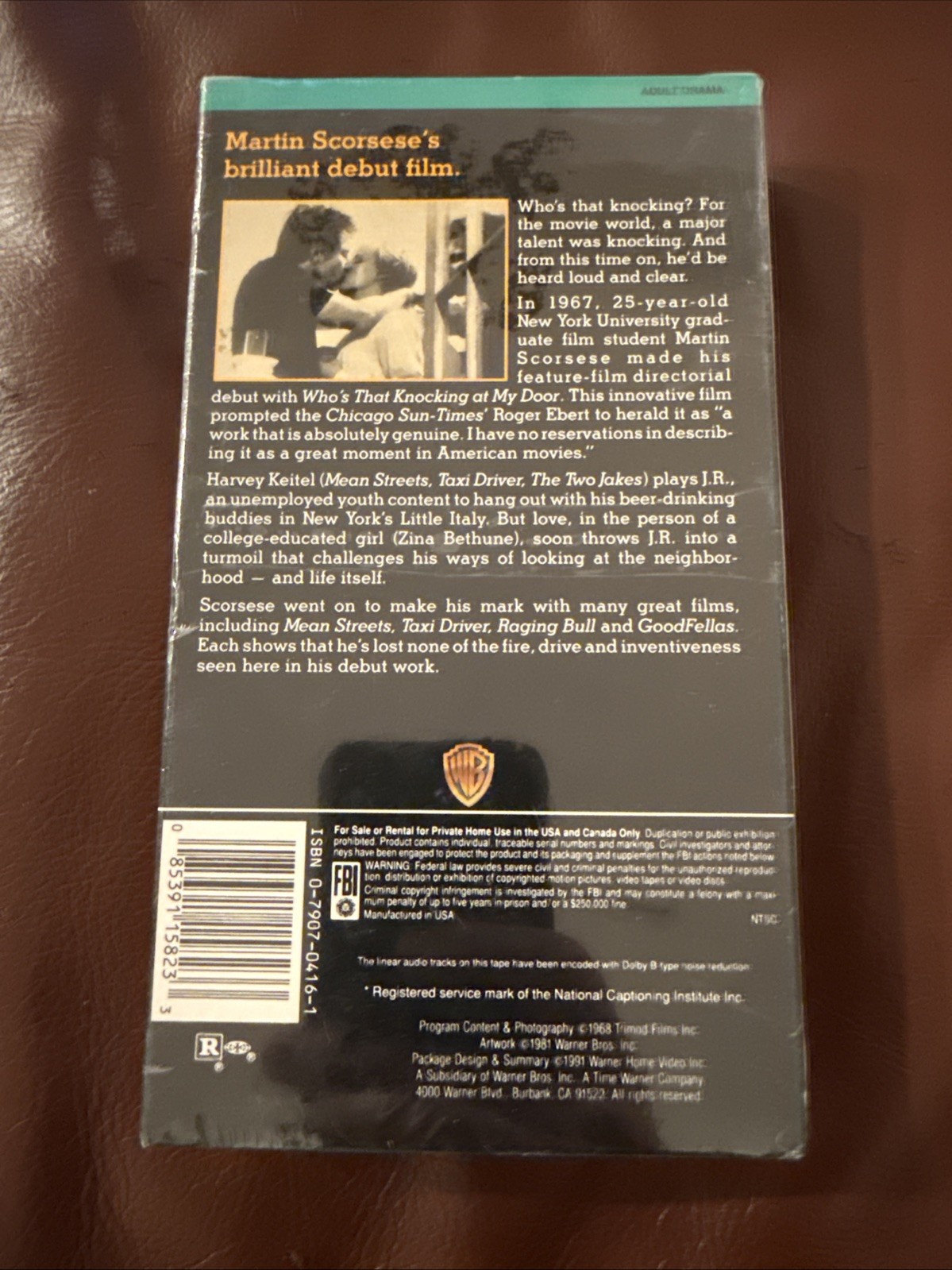 Who’s That Knocking at My Door VHS Martin Scorsese Harvey Keitel NEW SEALED