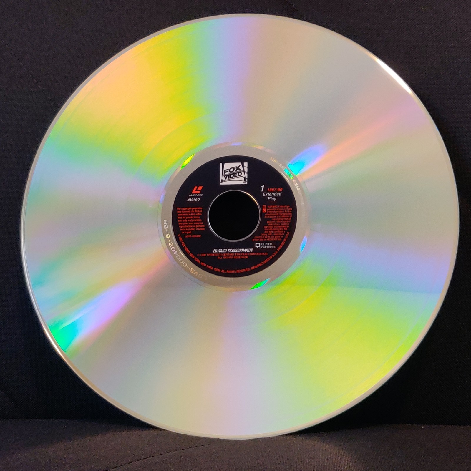 Edward Scissorhands Laserdisc Extended Play Johnny Depp Winona Ryder Tim Burton