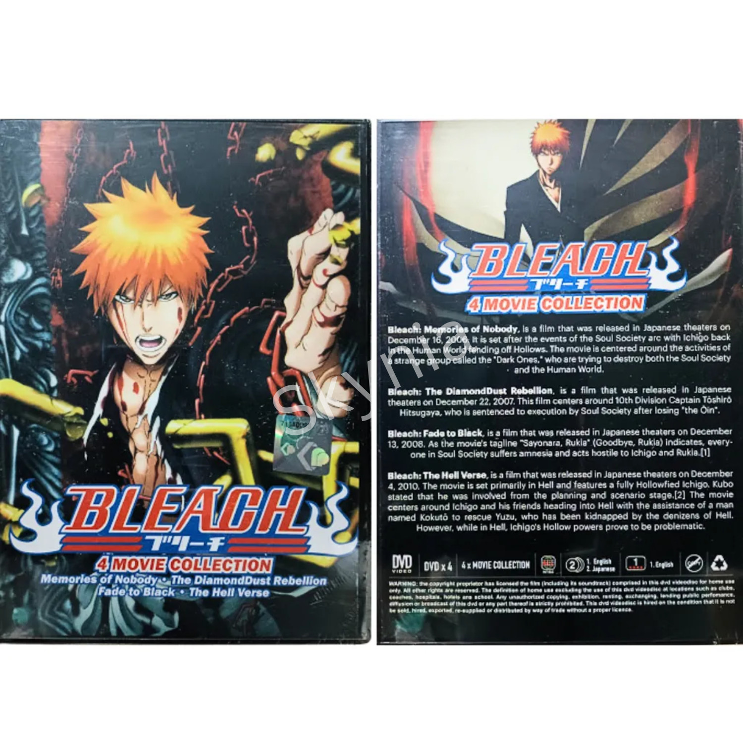 BLEACH: 4 Movies DVD Japan Anime Complete Collection Set All Region English Dub]