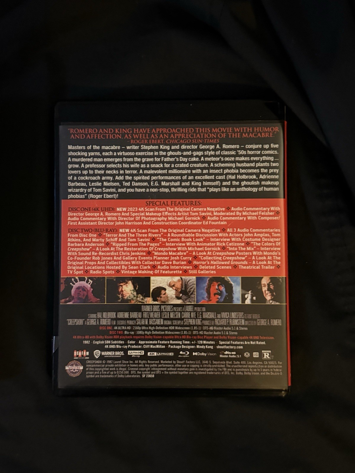 Creepshow Scream Factory 4K Ultra HD UHD + Blu-ray + OOP Slipcover Mint FreeShip