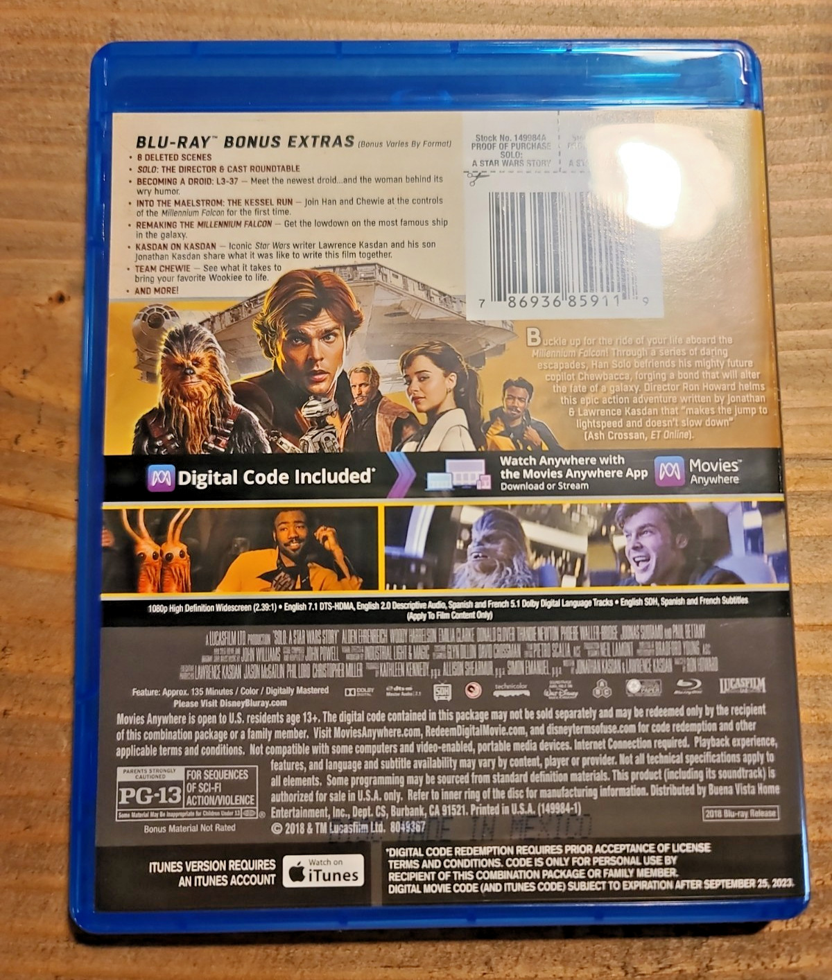 Solo: A Star Wars Story (Blu-ray, 2018)