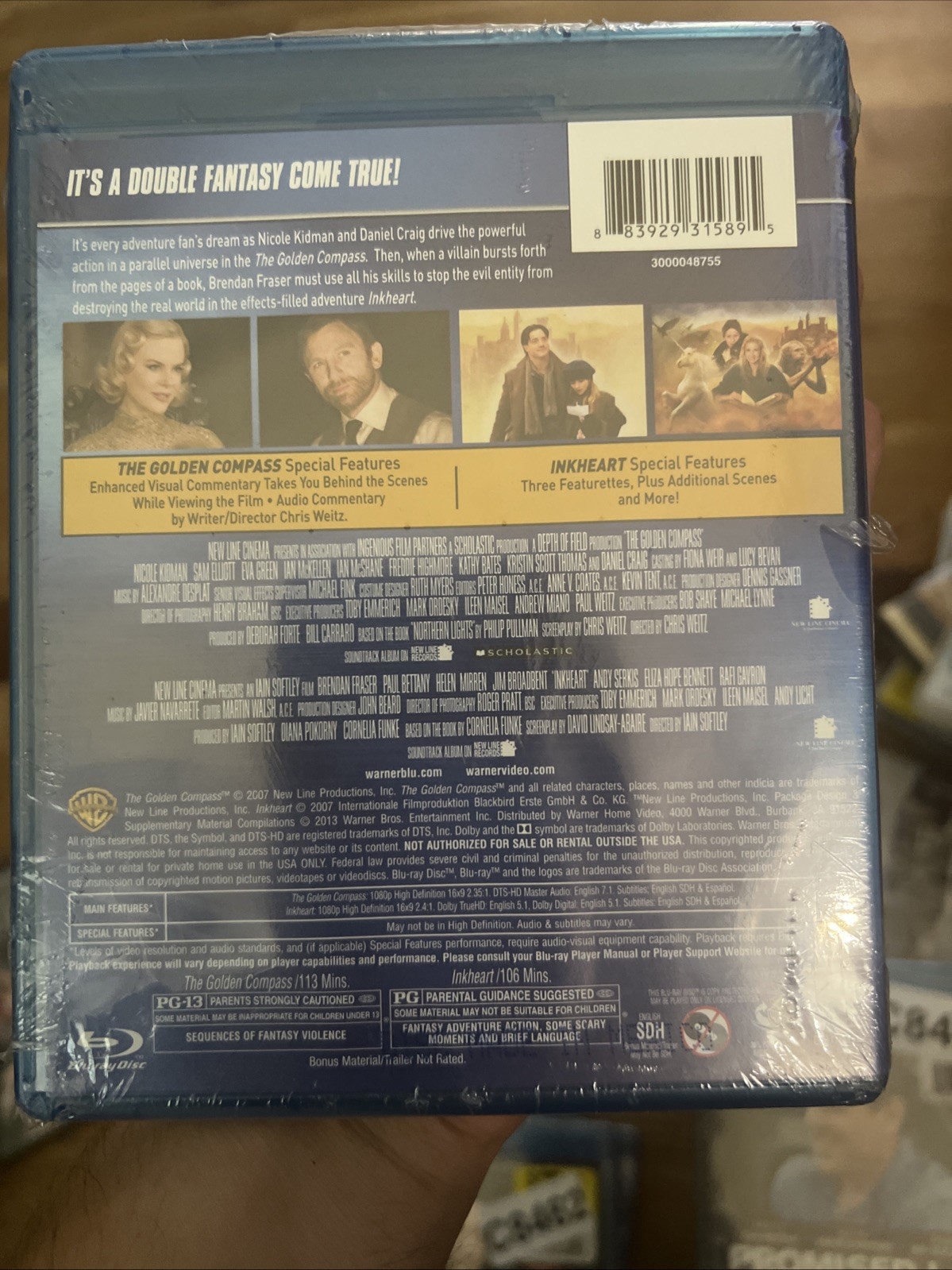 The Golden Compass / Inkheart (Blu-ray) Brenda Fraser, Nicole Kidman, Eva Green