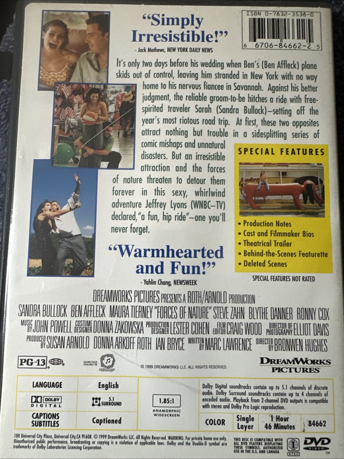 Forces of Nature (DVD, 1999) Wide Screen