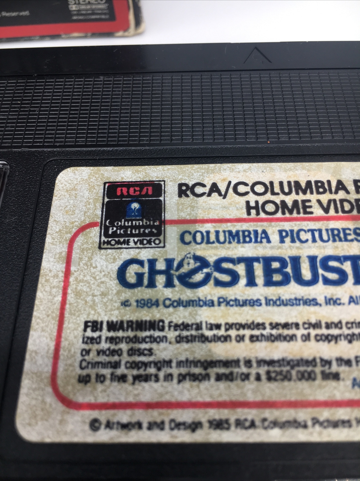 Ghostbusters (VHS, 1985) RCA Side Flap Slipcover