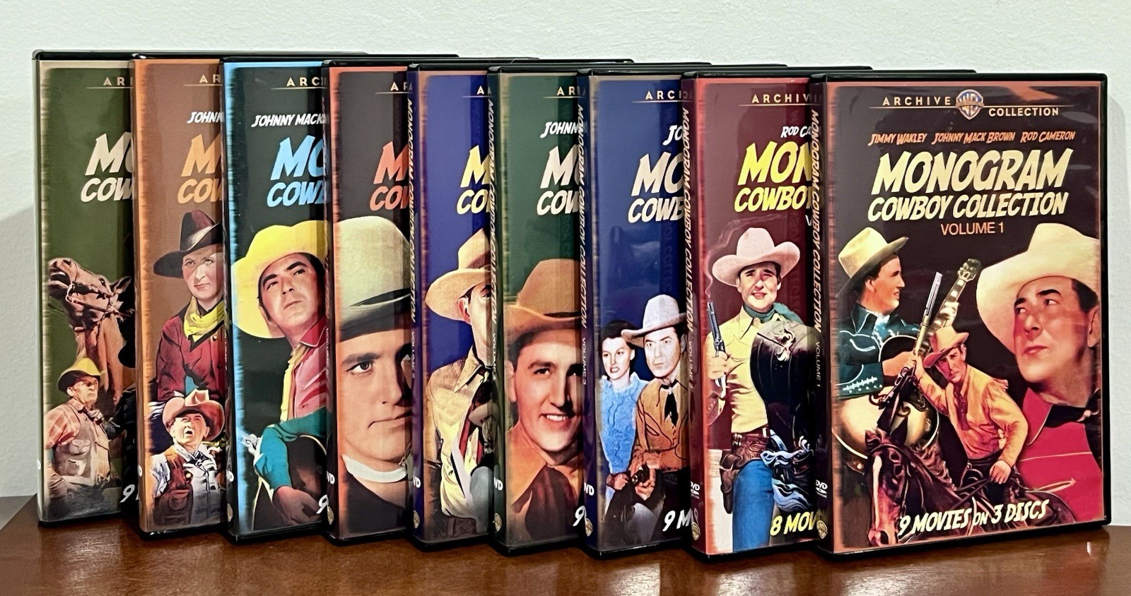 Monogram Cowboy Collection DVDs Complete Volumes 1-9 Johnny Mack Brown OOP Rare