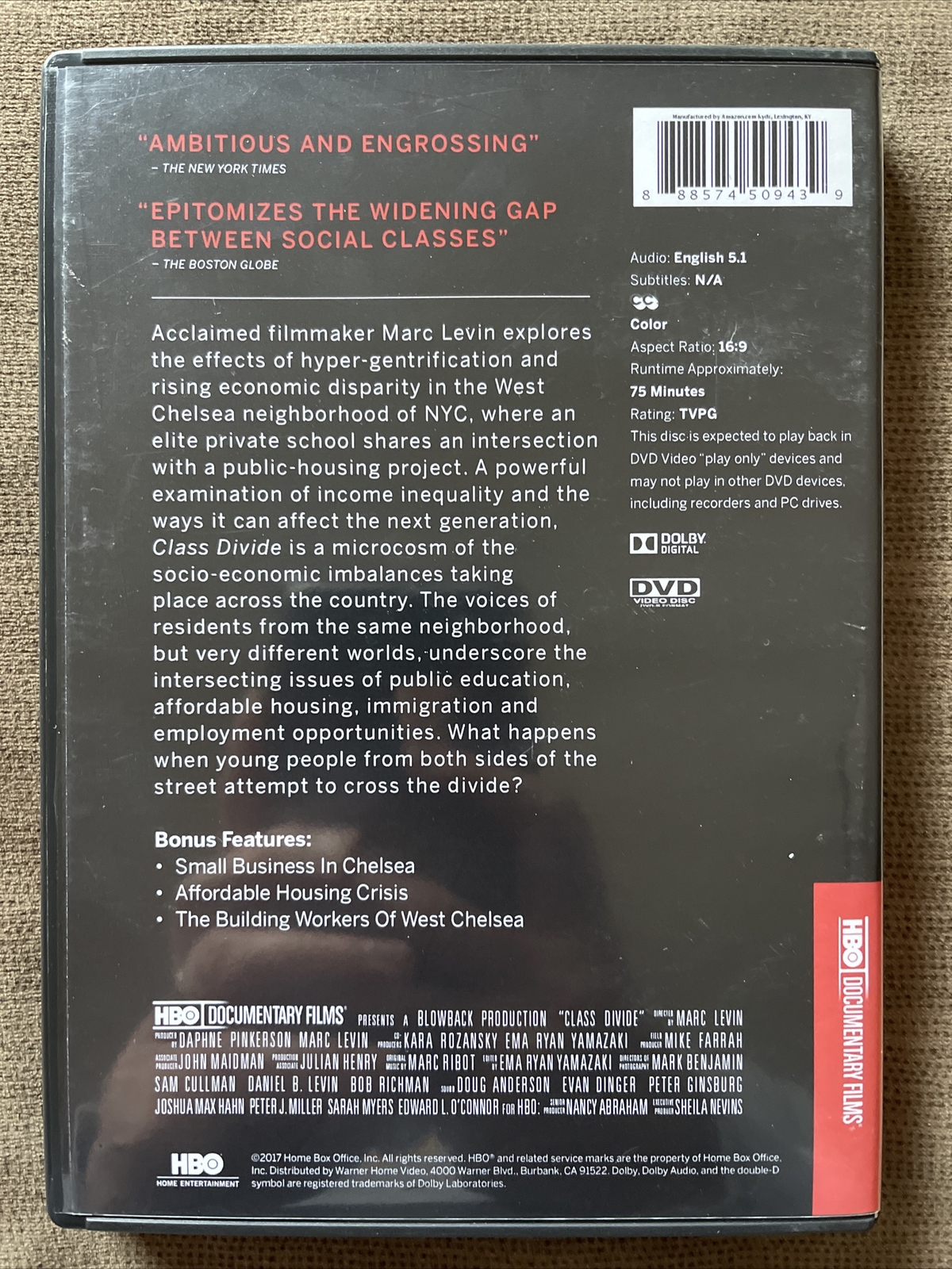 Class Divide – DVD – Marc Levin – HBO Documentary Films