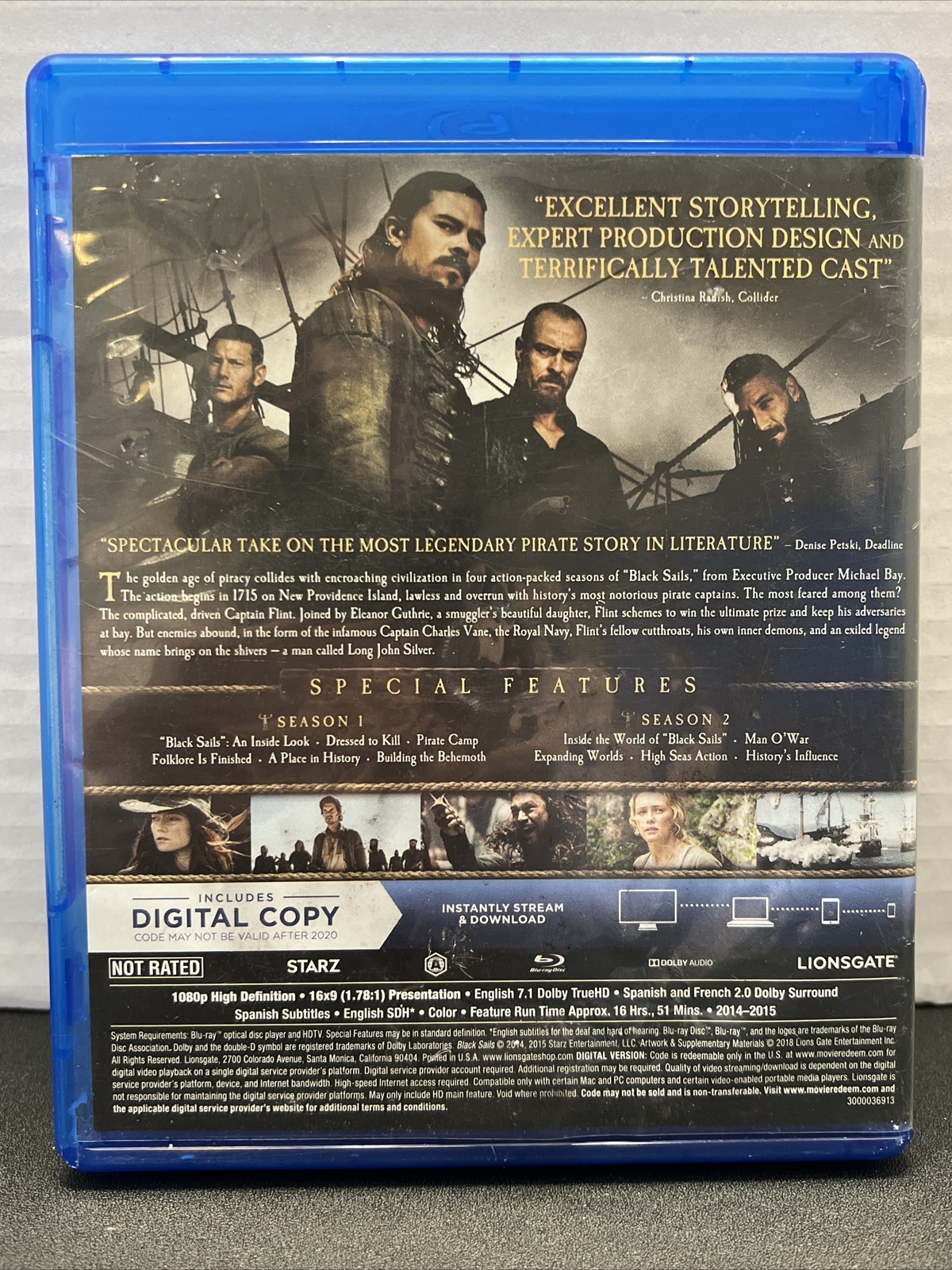 Black Sails (Blu-ray) Seasons 1 And 2
