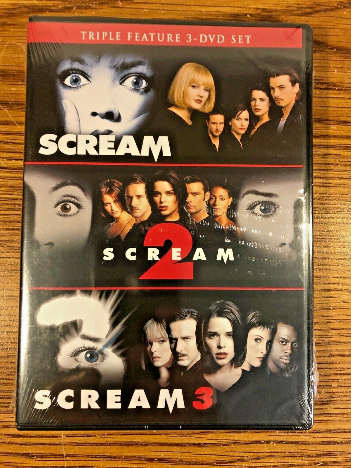 Scream Triple Feature 3-DVD Set 1 2 3 Movie Horror Wes Craven 90’s Slasher Set
