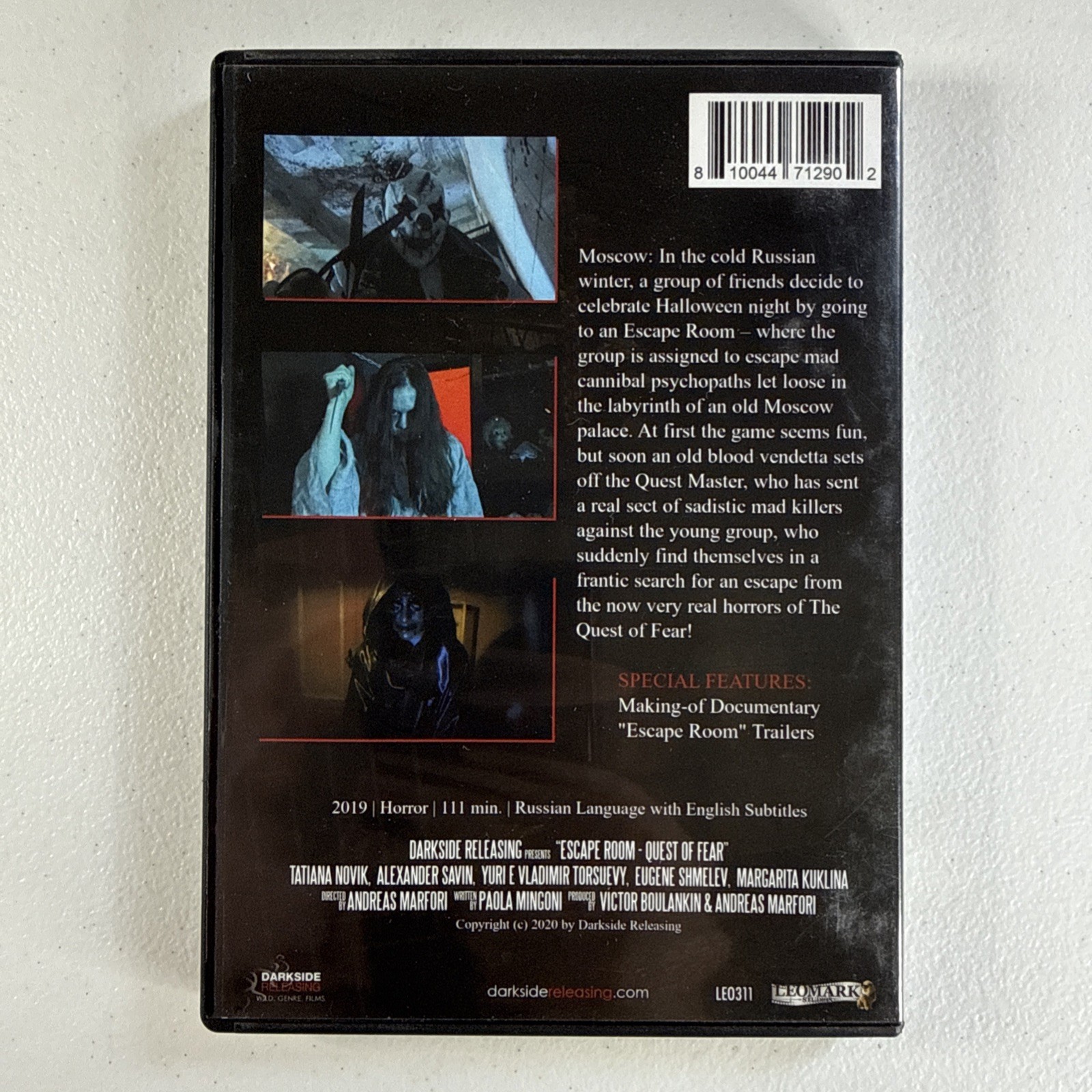 Escape Room: Quest of Fear (DVD, 2019) Russian Horror Movie – Free Shipping