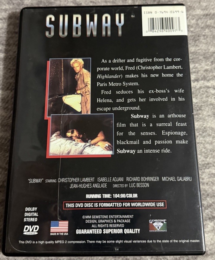 Subway (DVD, 1997)
