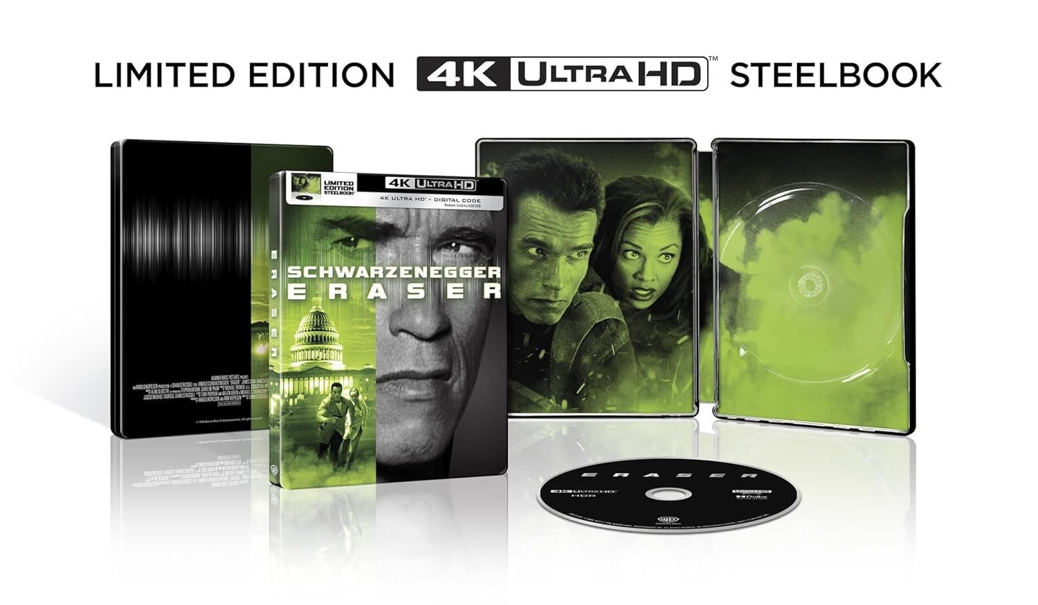 ERASER [4K UHD + Digital, 6-16-2026] Ltd Ed + SteelBook + w/Features & NEW!