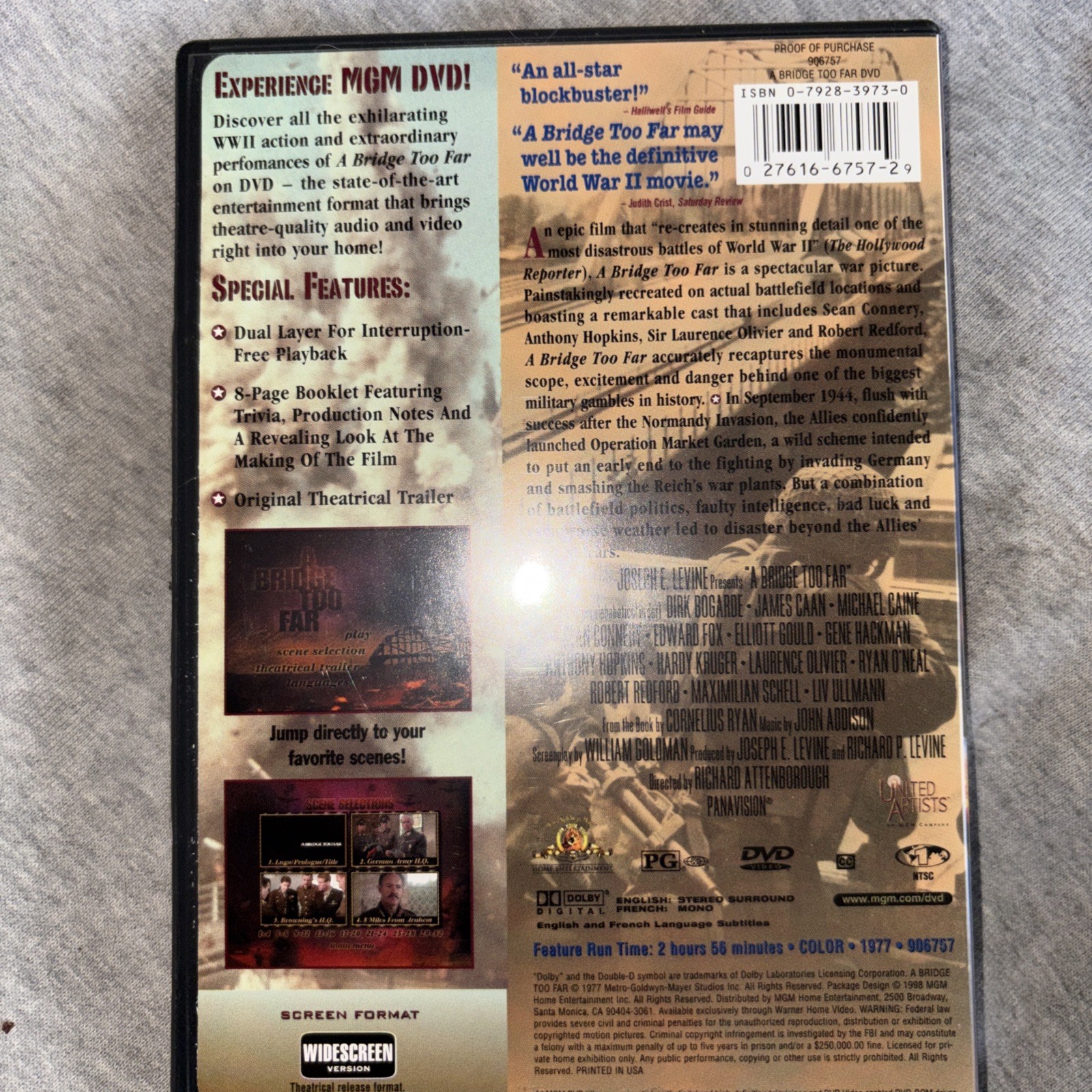 A Bridge Too Far (DVD, 1977)