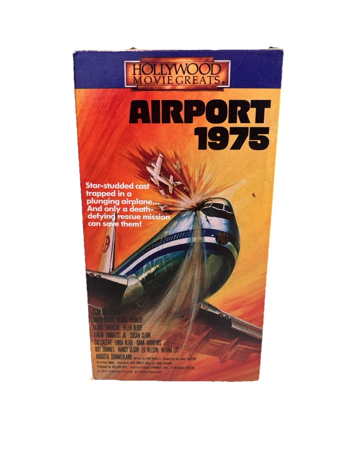 AIRPORT 1975 – HOLLYWOOD GREATS VHS VIDEO MOVIE, CHARLTON HESTON, KAREN BLACK