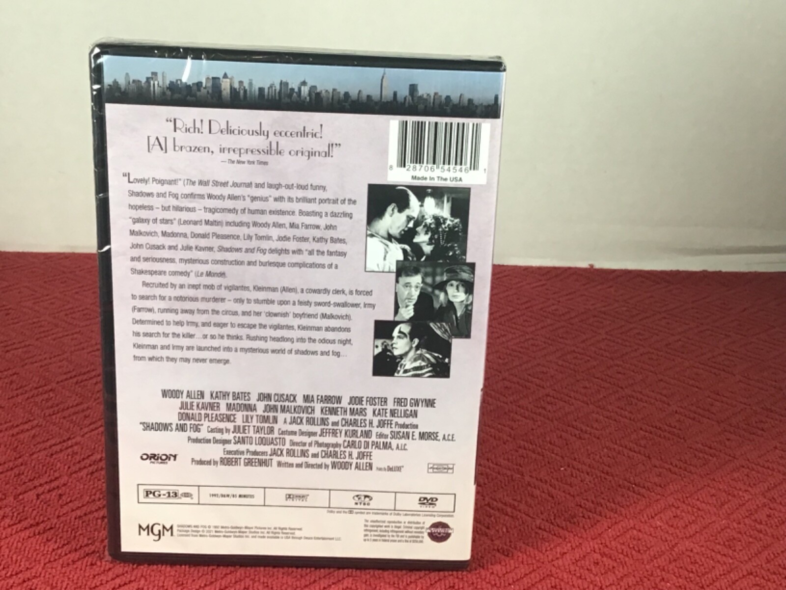 Shadows And Fog DVD. NEW. FAST, FREE FIRST CLASS SHIPPING.