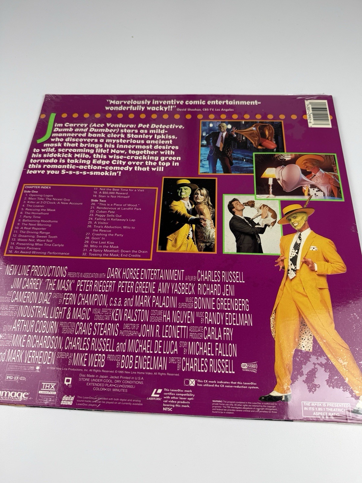 Jim Carrey The MASK From Zero to Hero THX Dolby Digital Widescreen LASERDISC New