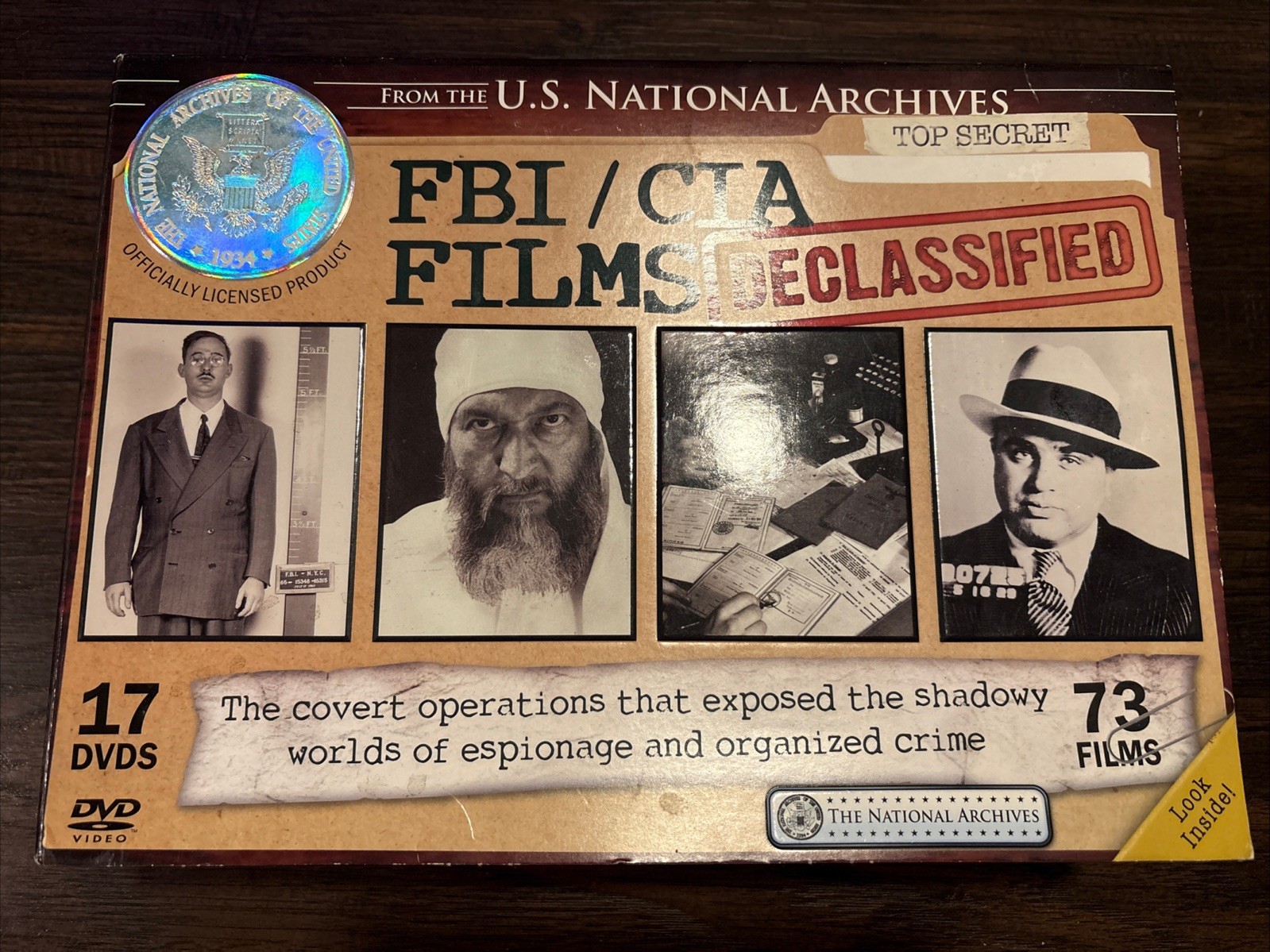 FBI/CIA Declassified Films (DVD) – 17 discs, 73 films.