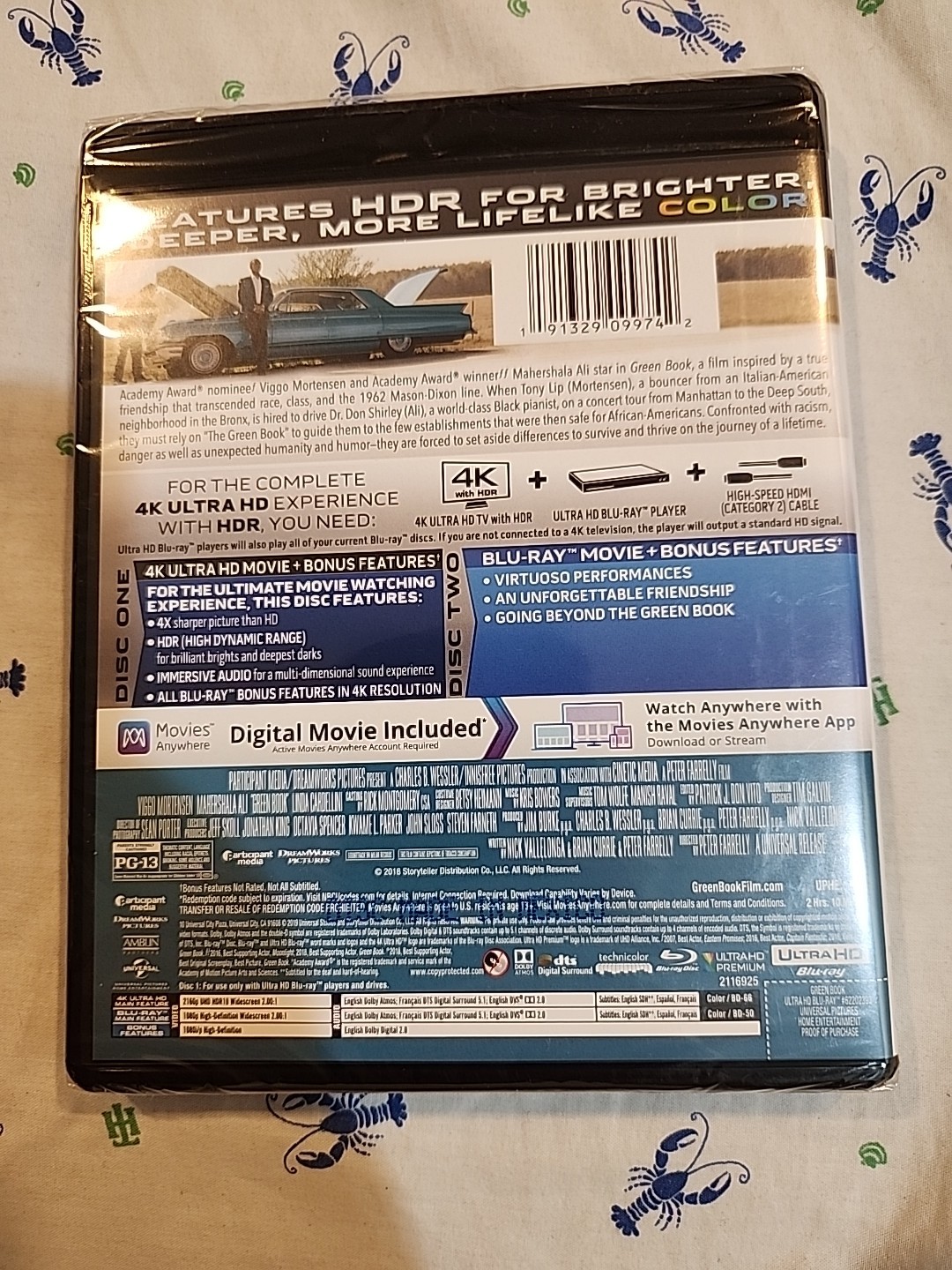 GREEN BOOK 2018 4K UHD + BLU-RAY + DIGITAL Bluray Brand New