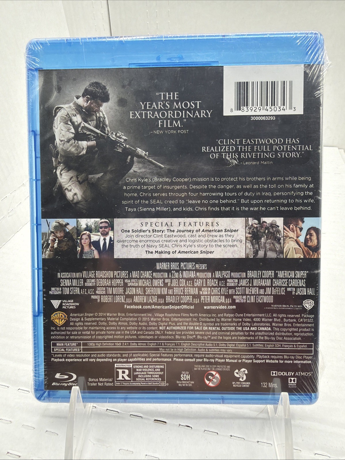 American Sniper (Blu-ray, 2014) Brand New