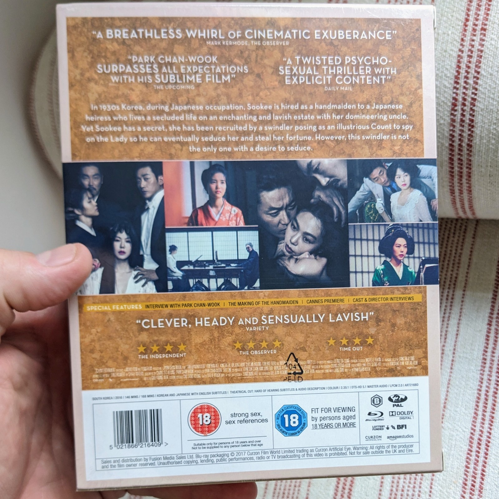 THE HANDMAIDEN (2016) – Curzon Special Ed. Blu-ray set, Reg. B – Park Chan-wook!