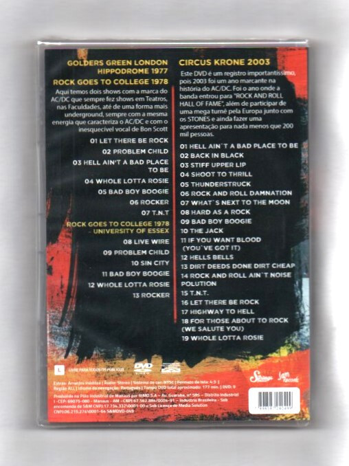 AC/DC [New DVD] MINT NTSC Sealed ACDC AC DC