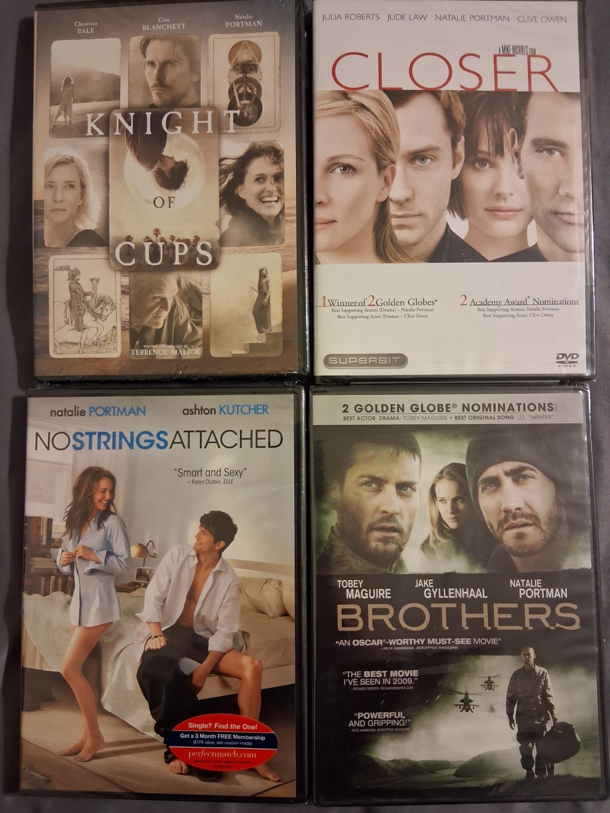 Knight of Cups and 3 Other Natalie Portman Films – Brand New DVDs