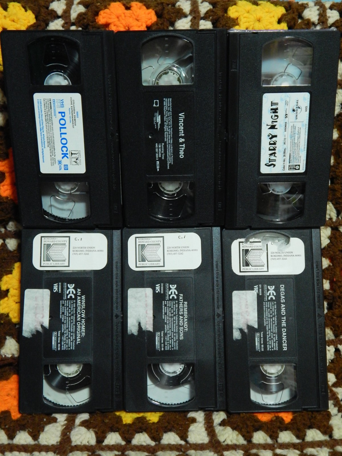 Pollock + Vincent & Theo + Starry Night + Degas + Rembrandt + (VHS x 6) Artists
