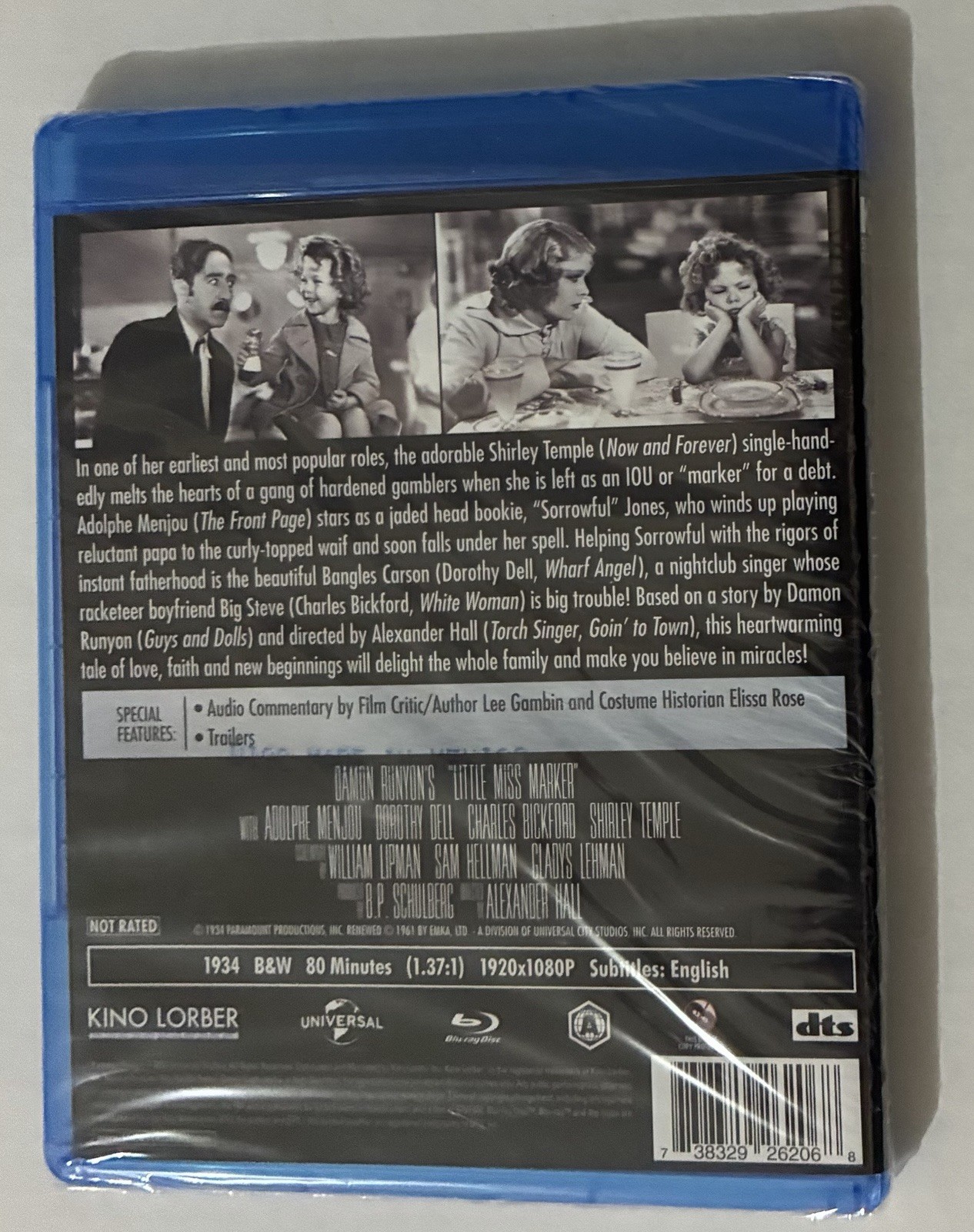 Little Miss Marker (1934) Blu ray – Kino Lorber – Shirley Temple – Brand New