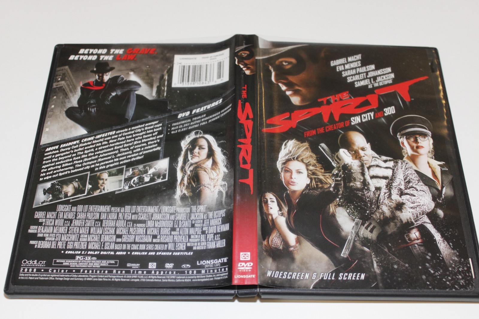 The Spirit DVD 2009 Widescreen Full Screen Action Crime Movie Scarlett Johansson