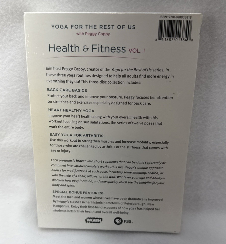 Yoga for the Rest of Us Vol. 1 DVD Peggy Cappy PBS Health & Fitness Program
