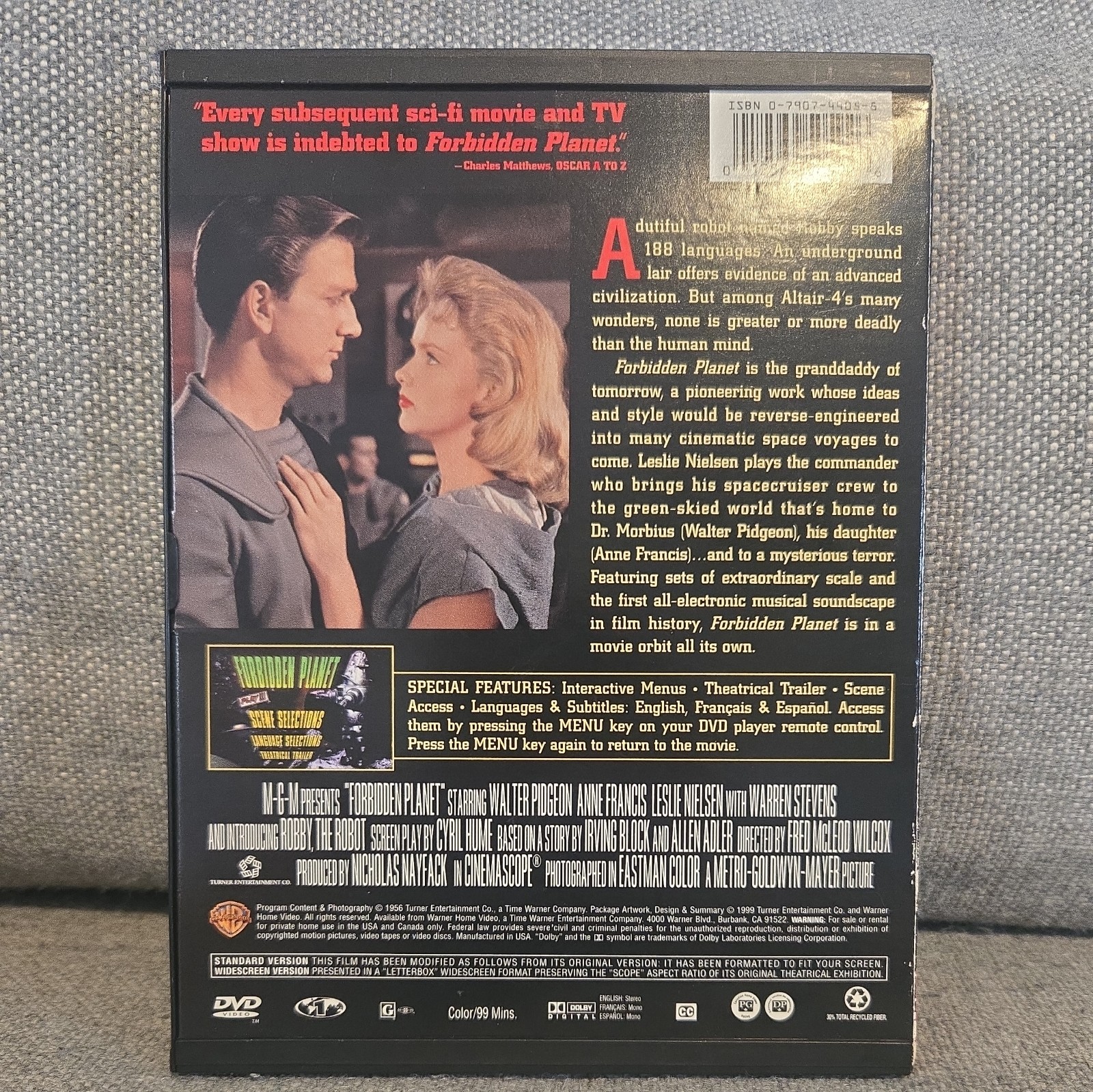 🎬 Forbidden Planet (1956) DVD– Classic Sci-Fi Masterpiece Leslie Nielsen – NM