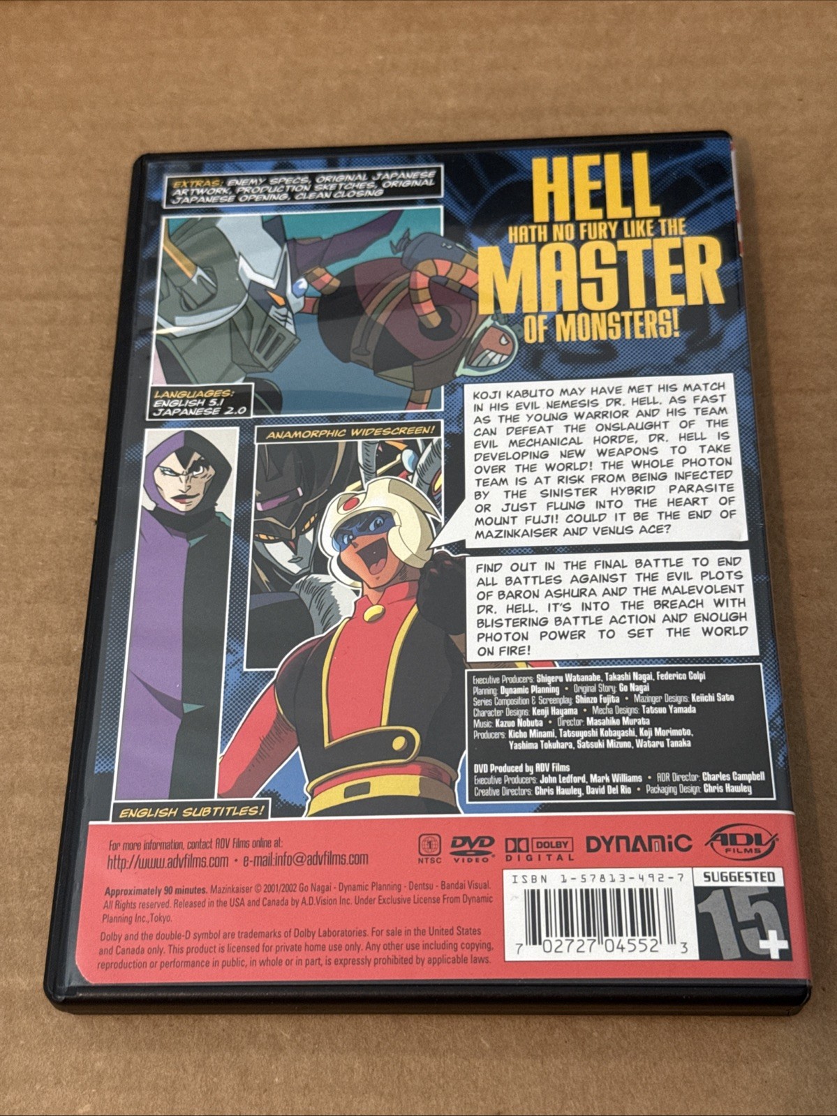 Mazinkaiser Vol. 2: A Fire Blast from the Past (DVD, 2003) Anime RARE OOP R1