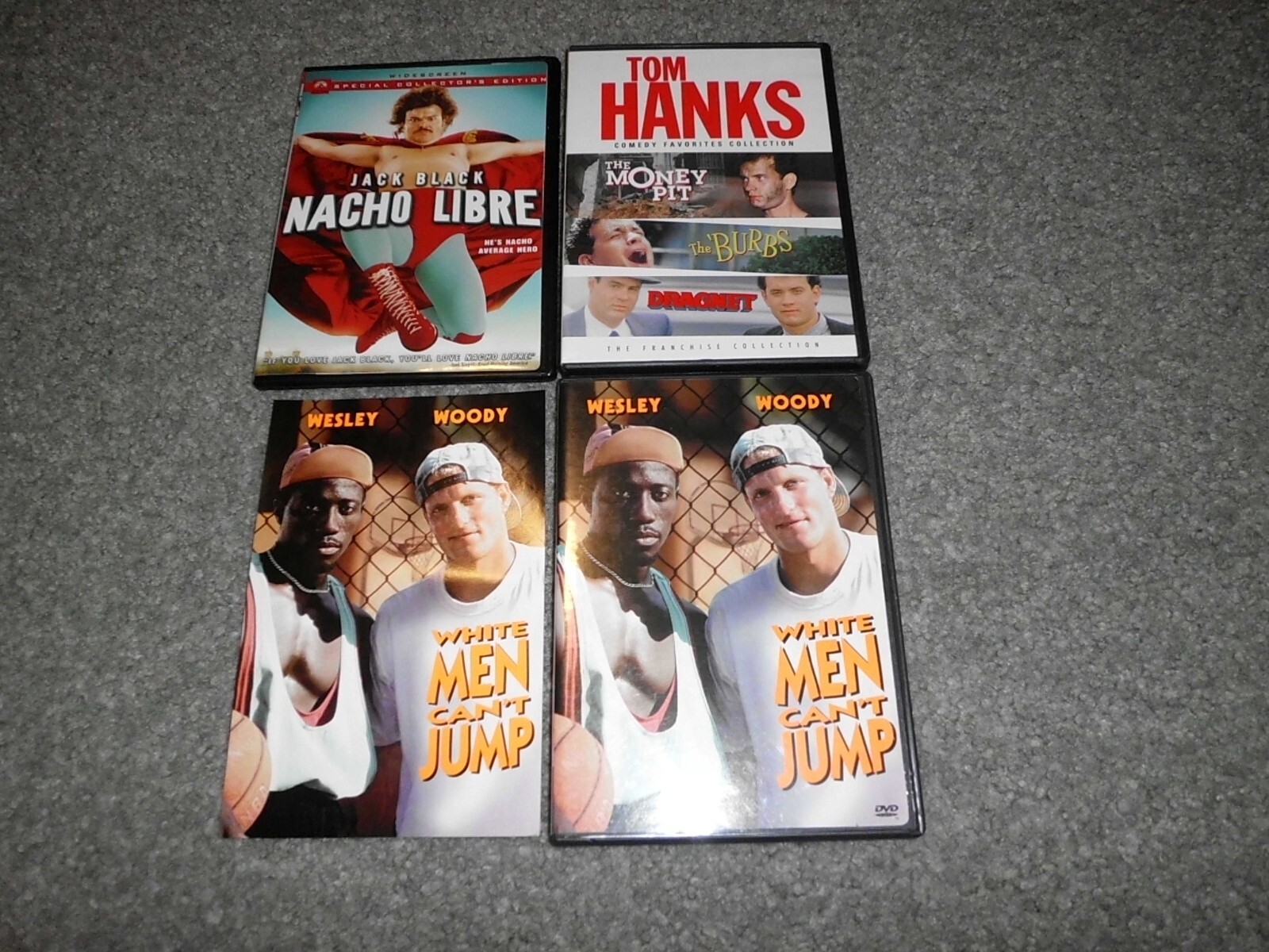 5 Comedy Movie Lot – Nacho Libre Tom Hanks Favorites White Men Can’t Jump Burbs