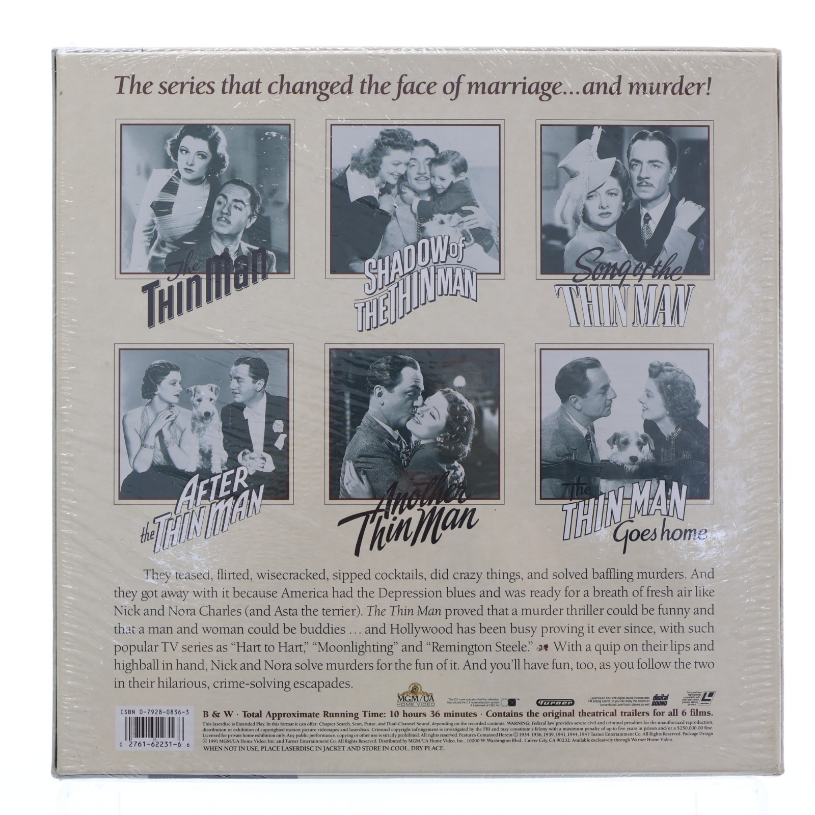 The Thin Man 6 Film Collection Laserdisc New Sealed 1991