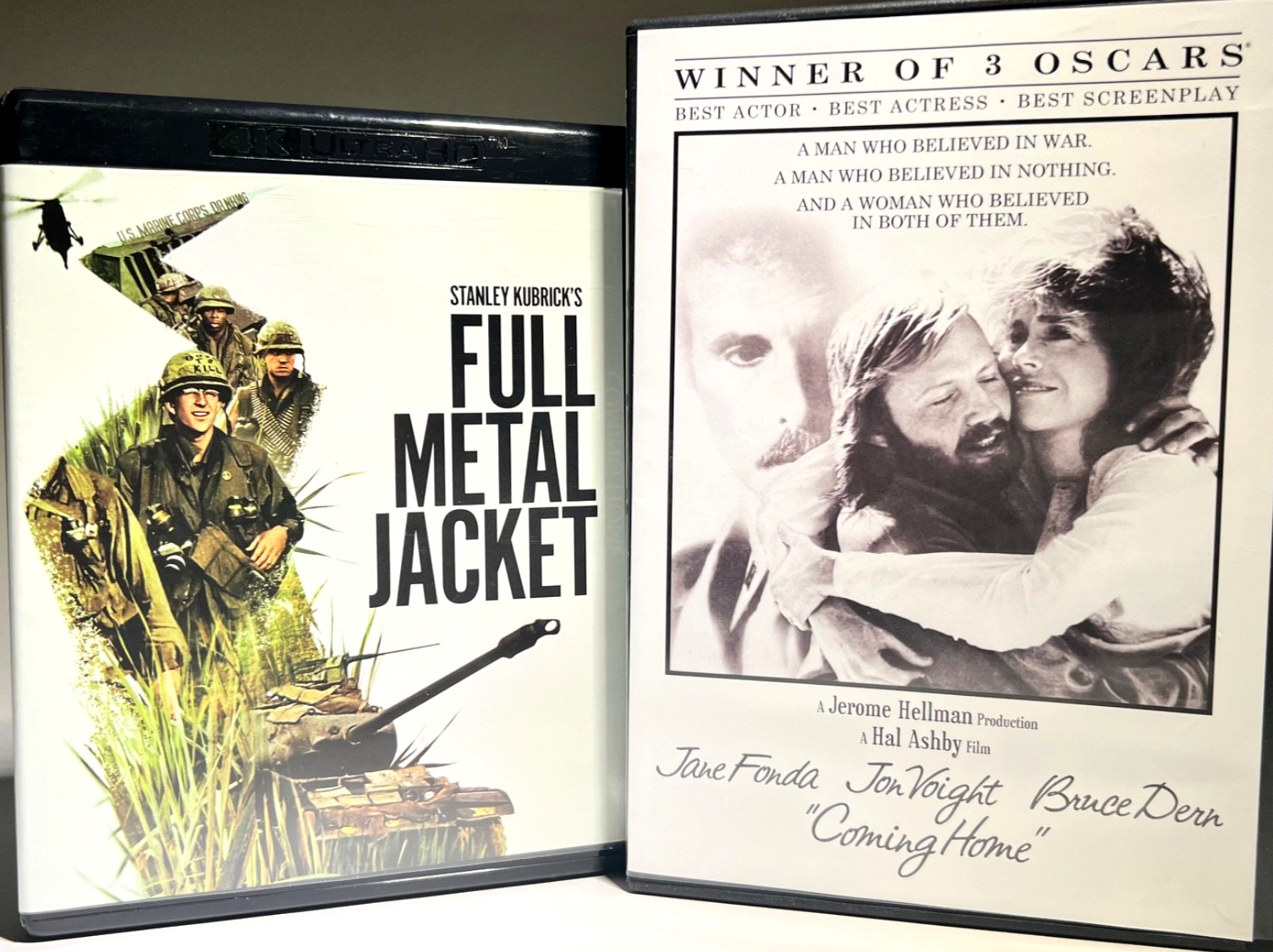 Full Metal Jacket 4K UHD + Coming Home Blu-Ray Kino Lorber War Double Feature