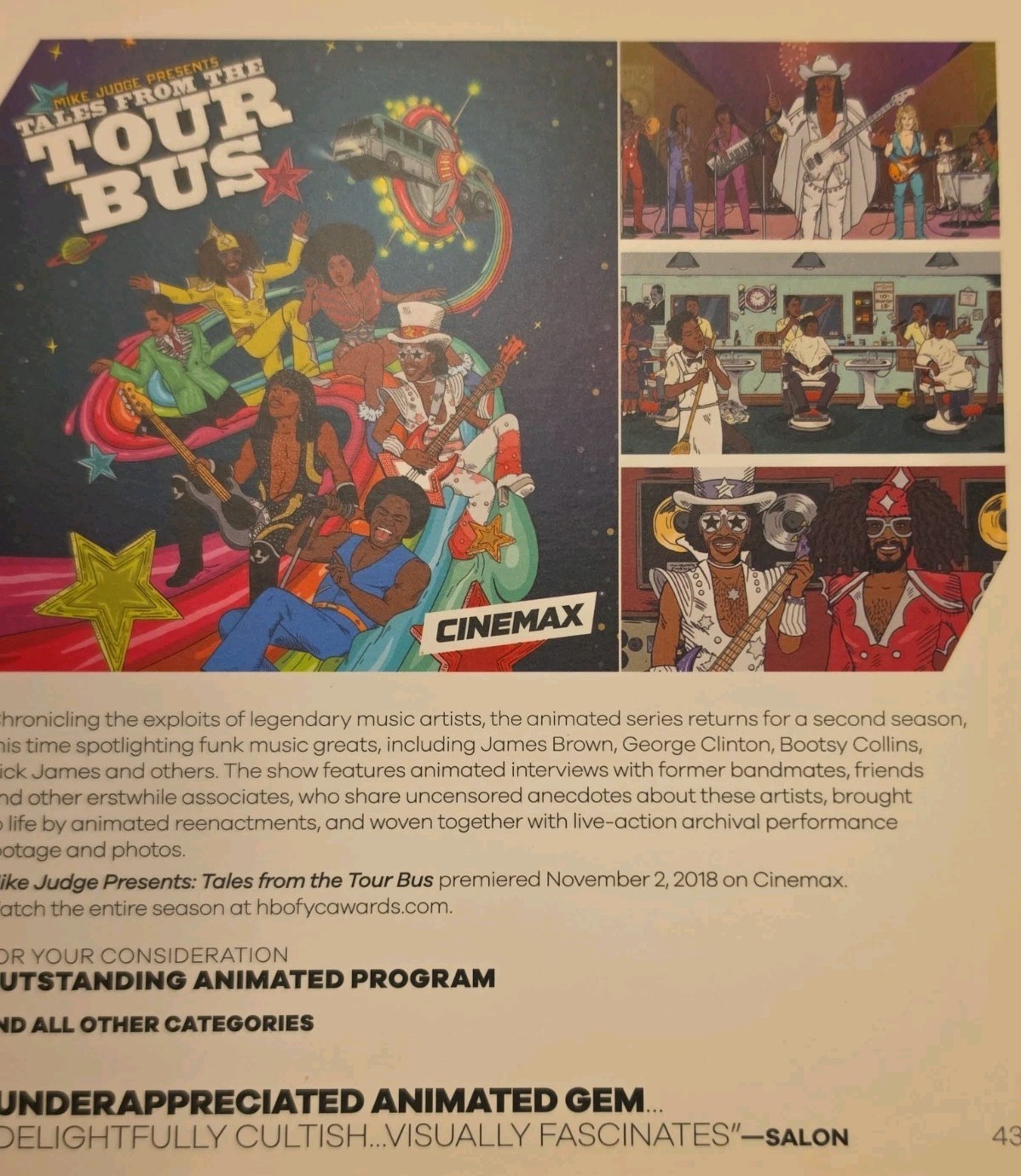 Tales From the Tour Bus Emmy FYC DVD MIKE JUDGE THE RICK JAMES EPISODES PART 1&2