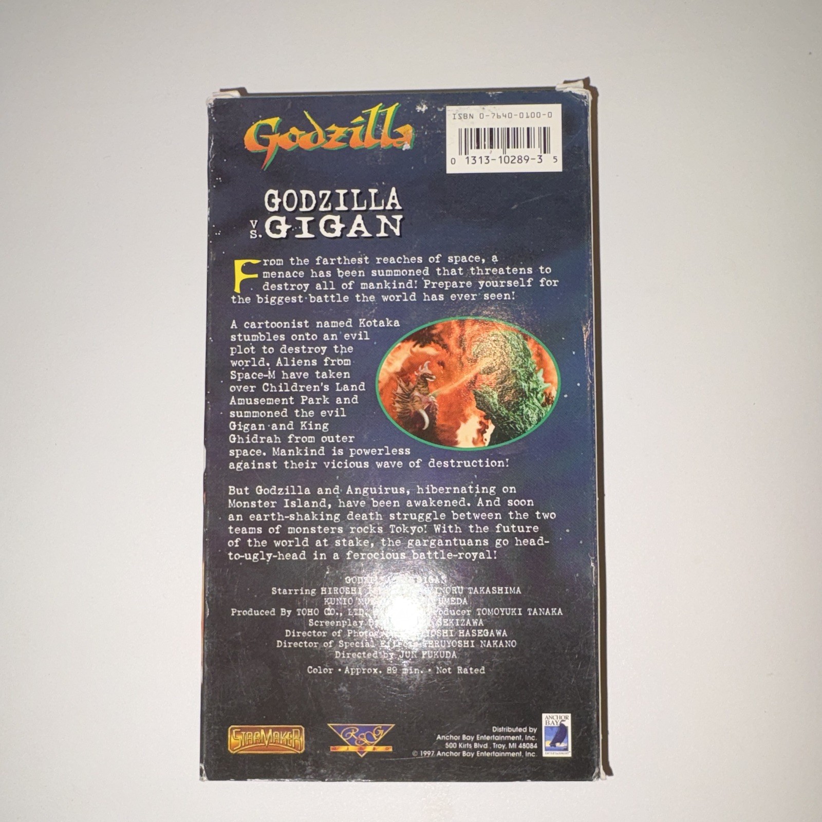 Anchor Bay Godzilla vs. Gigan (1997) VHS NTSC Full Screen NR Jun Fukuda