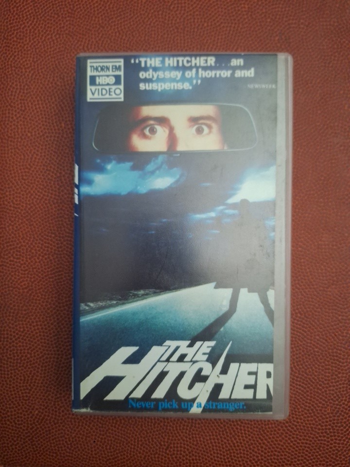 The Hitcher (VHS) Rutger Hauer / Hbo Video clamshell case **Great** not DVD!
