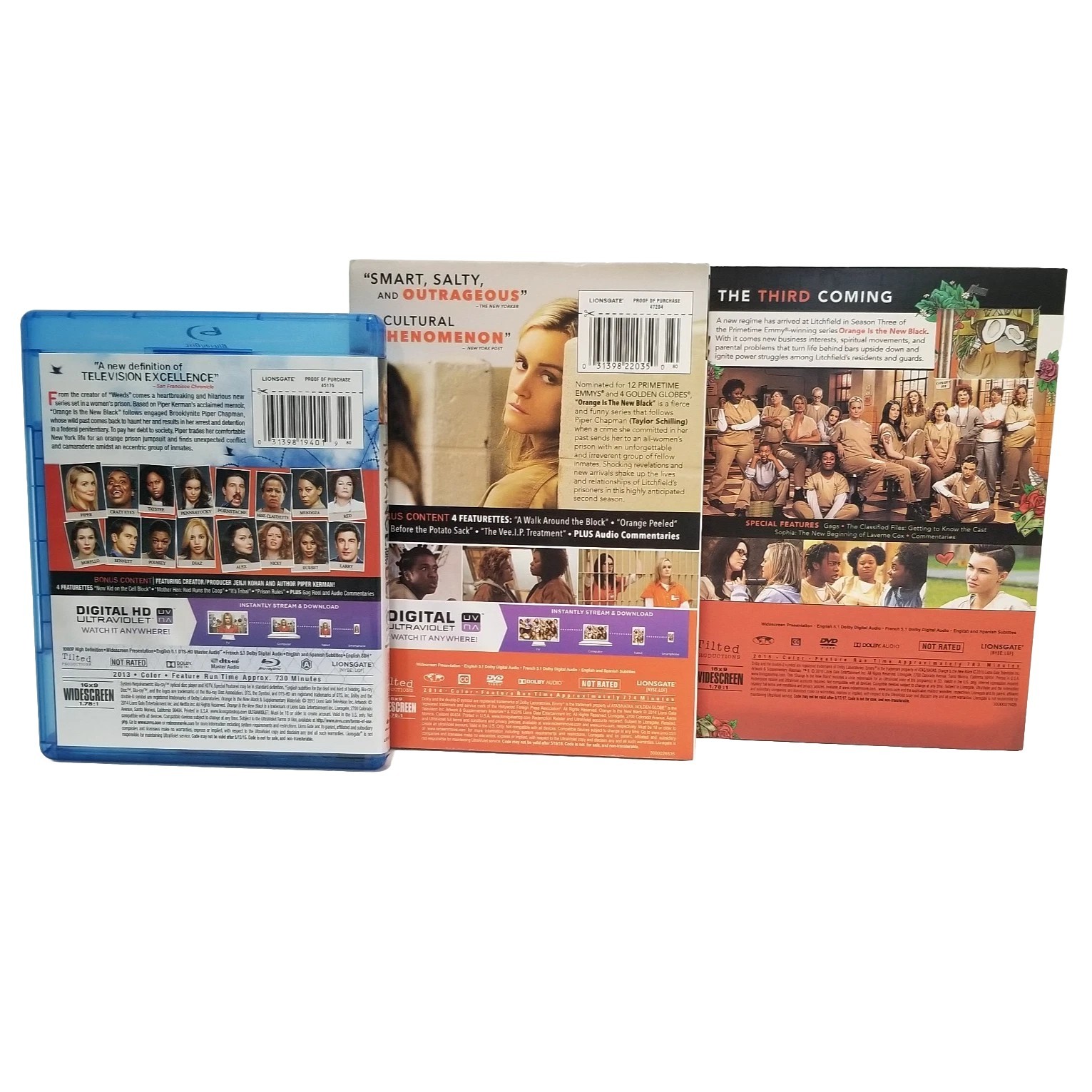 Orange Is The New Black OITNB Netflix Series Seasons 1-3 DVDs Blu-Ray