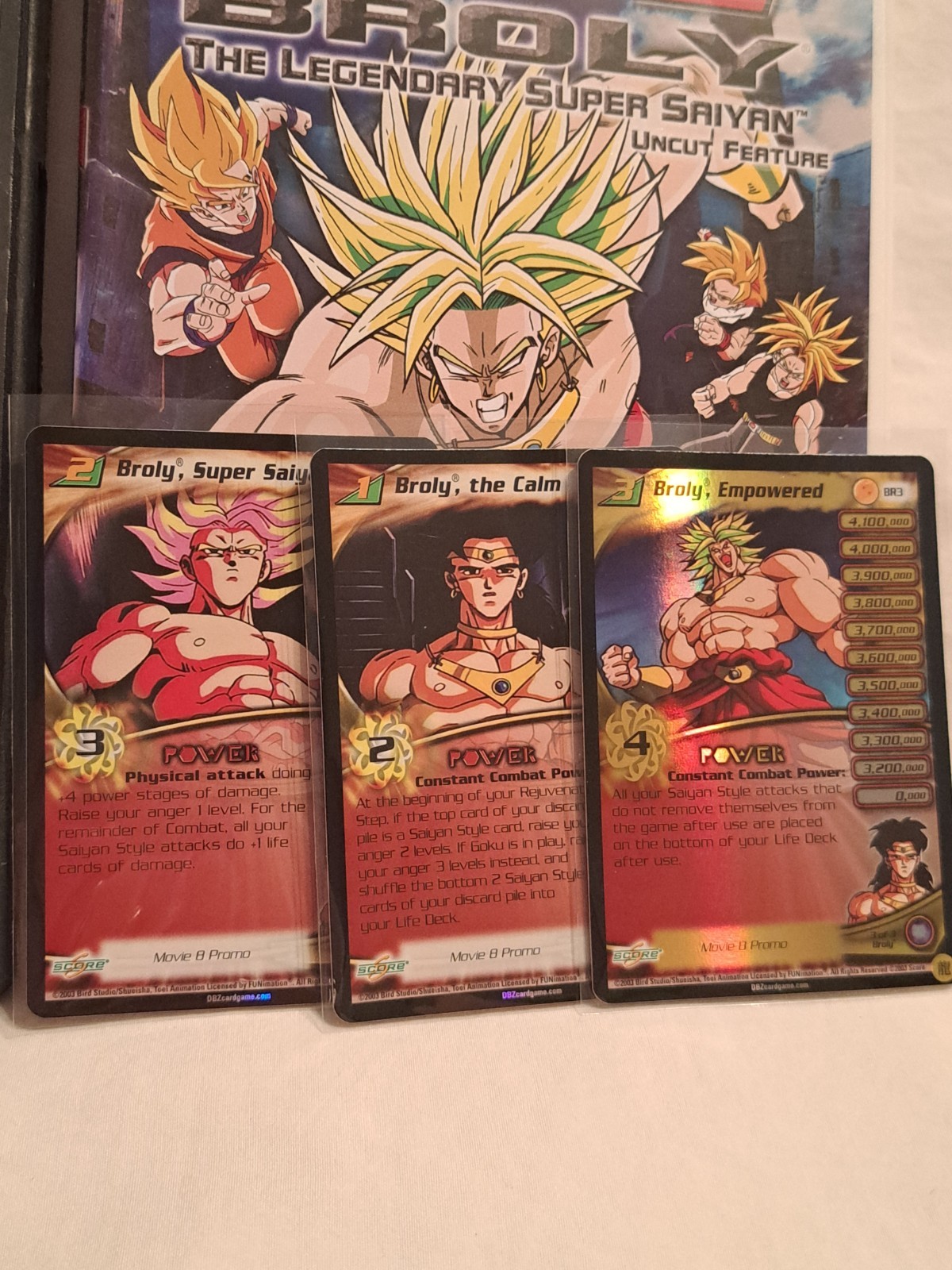 Dragon Ball Z Broly Movie Pair With Original Cards