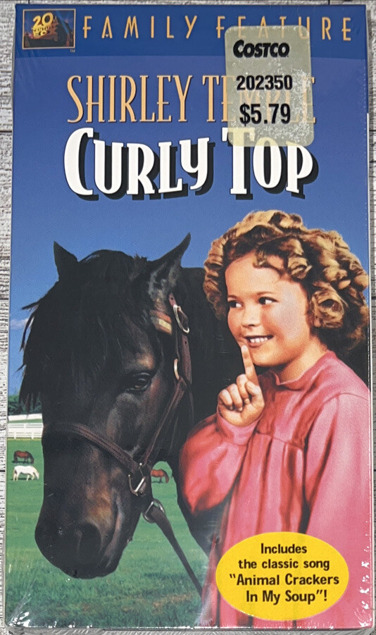 Curly Top (VHS, 1963/2001, Colorized/Slipsleeve) Shirley Temple Factory Sealed!