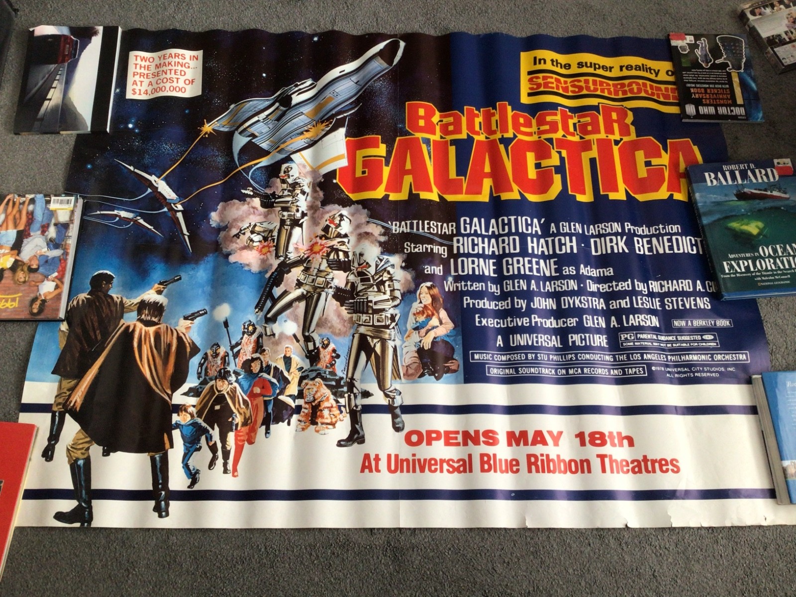 Battlestar Galactica huge rare subway movie poster in very good condition 1978