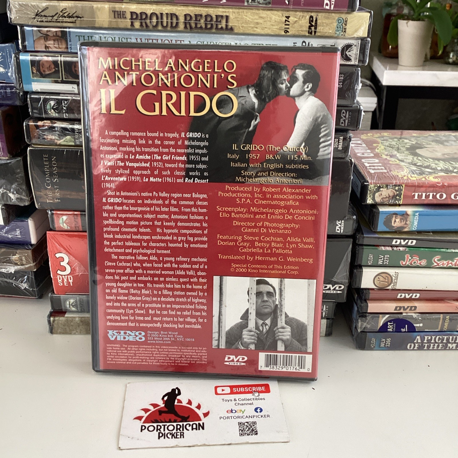 Il Grido (DVD, 1957) – Michelangelo Antonioni – Kino. Rand New Factory Sealed